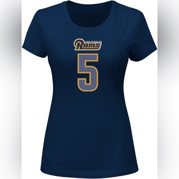 NFL LA Rams Nick Foles 5 Women's Her Highlight Player Program Short Sleeve - Picture 4 of 5